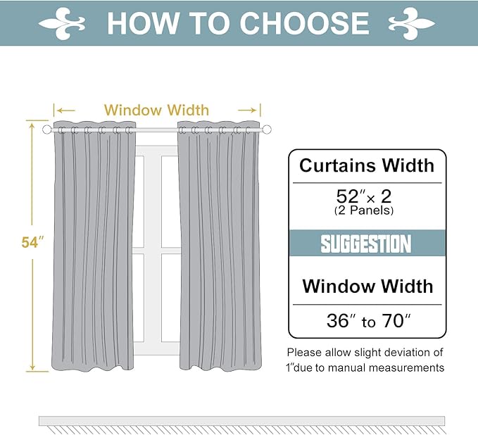 ChrisDowa Grommet Room Darkening Curtains for Bedroom and Living Room - 2 Panels Set Thermal Insulated Blackout Curtains (Cappuccino, 52W x 54L)