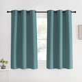 NICETOWN Modern Blackout Curtains Noise Reducing, Greyish Blue, 2 Panels, W42 x L60 -Inch, Thermal Insulated and Privacy Room Darkening Drape Panels for Boy's Guest Room Door Small Short Window