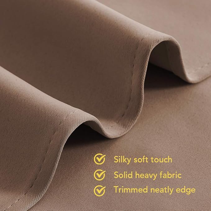 NICETOWN Window Draperies Blackout Curtain Panels, Window Treatment Thermal Insulated Solid Grommet Blackout Drapes for Bedroom (1 Pair, 70 by 84 inches, Cappuccino)