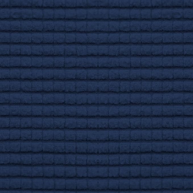 Easy-Going Stretch 3 Pieces Couch Cushion Covers for Sectional Sofa Left/Right L Shape Chaise Lounge Sofa Seat slipcover Anti-Slip Sofa Cover Soft (2 Seater + 1 Chaise, Navy)