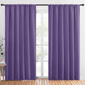 NICETOWN Room Darkening Curtains for Bedroom, Lilac Purple, Set of 2 Panels, 62 x 84 Inch, Triple Weave Home Decoration Thermal Insulated Solid Drapes for Patio Door