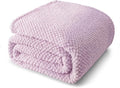 Whale Flotilla Twin Size Fuzzy Fleece Blanket for Bed, 60x80 Inch Fluffy Warm Soft Jacquard Blankets for All Season, Lightweight and Cozy, Lilac