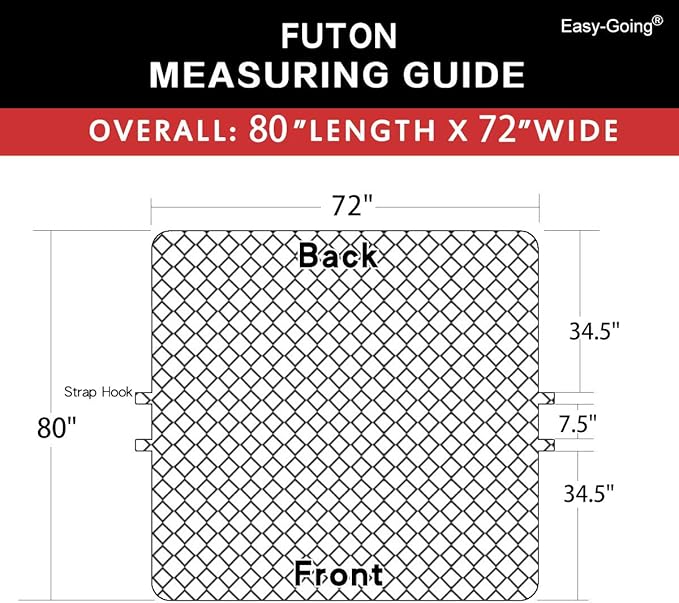 Easy-Going Futon Sofa Slipcover Reversible Sofa Cover Armless Cover Furniture Protector Couch Cover Water Resistant Pets, Kids, Children, Dog, Cat Chocolate/Beige