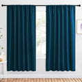 NICETOWN 2 Panels Blackout Curtains, Rod Pocket Window Curtains Room Darkning Drapes for Bedroom/Living Room, Thermal Insulated Solid Draperies for Home Office/Study, 62 by 72-Inch, Moroccan Blue