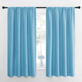 NICETOWN Window Curtains for Bedroom, Teal Blue, 2 Panels, W42 x L48 -Inch, Home Decoration Thermal Insulated Rod Pocket Blackout Blinds & Drapes for Small Windows