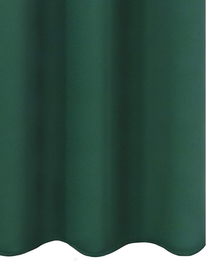 LEMOMO Dark Green Blackout Curtains/42 x 84 Inch/Set of Two Panels Grommet Bedroom Curtains
