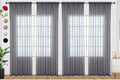 SpaceDresser Grey Sheer Curtains 4 Panels Rod Pocket Semi-Sheer Curtain 90 Inches Long Light Filtering Voile Window Drapes for Bedroom Living Room Kitchen, Each 52W x 90L
