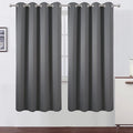LEMOMO Grey Blackout Curtains/52 x 72 Inch/Set of 2 Panels Thermal Insulated Room Darkening Curtains for Bedroom