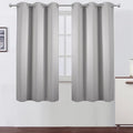 LEMOMO Light Grey Blackout Curtains 34 x 54 Inch Length/Set of 2 Curtain Panels/Thermal Insulated Room Darkening Blackout Curtains for Bedroom