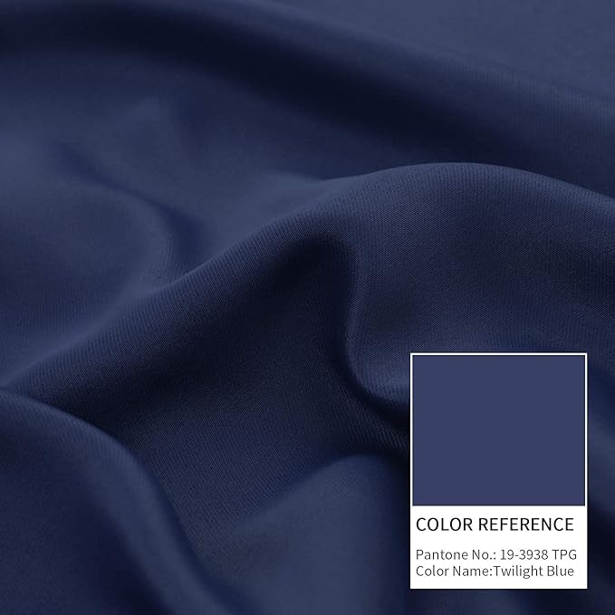 BGment Blackout Curtains for Bedroom - Grommet Thermal Insulated Room Darkening Curtains for Living Room, Set of 2 Panels, Each 55 x 96 Inch, Navy Blue