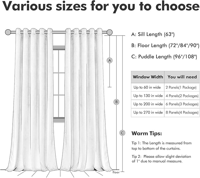 MIULEE Velvet Curtains Golden Brown Elegant Grommet Thermal Insulated Soundproof Room Darkening Curtain/Drapes for Classical Living Room Bedroom Decor 66 x 84 Inch Set of 2