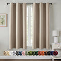 MIULEE Taupe Blackout Curtains - Bedroom Window Treatment Curtains Thermal Insulated Room Darkening Drapes for Living Room Kitchen Grommet Light Blocking Drapery, 40 x 45 Inches Long, 2 Panels