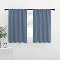 NICETOWN RV Blackout Curtains for Camper Windows, Short Blackout Curtains & Drapes, Thermal Insulated Blackout Curtain Panels for Kids Room, Play Room (Stone Blue, 29" Wide by 30" Long, 2 PCs)