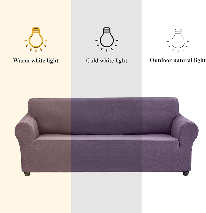 Joccun Stretch Chair Couch Cover,1-Piece Sofa Slipcover Spandex Jacquard Fabric Sofa Covers with Elastic Bottom,Washable Furniture Protector for Dogs,Cats,Kids(Armchair,Grapeade)