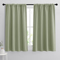 RYB HOME 54 inch Blackout Curtains for Living Room, Rod Pocket Thermal Insulated Small Window Drapes Room Darkening Shades for Bedroom Studio Dorm, W 42 x L 54 inch, Set of 2 Panels, Sage Green