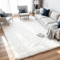 8x10 Area Rugs for Living Room:Ultra Soft Fluffy Shag White Rugs for Bedroom, Non-Slip Large Fuzzy Plush Rug Indoor Floor Carpet for Nursery Kids Boys Girls Room, Dorms, Playroom, Modern Home Decor