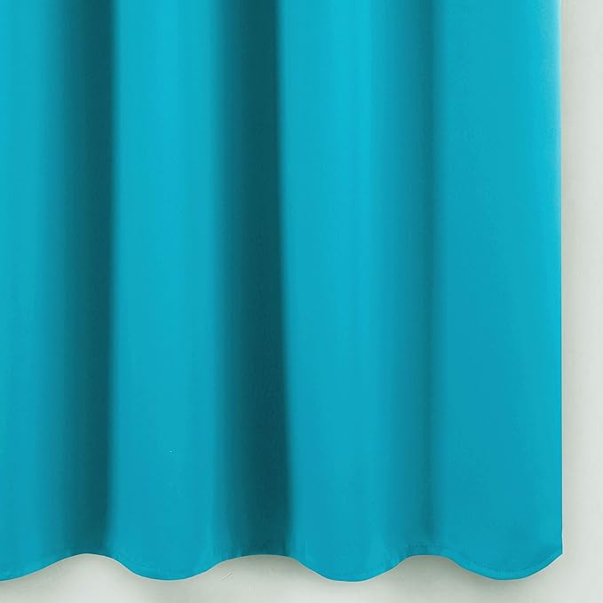 LEMOMO Teal Thermal Blackout Curtains/38 x 84 Inch/Set of 2 Panels Room Darkening Curtains for Bedroom