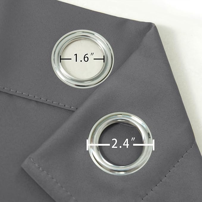 LEMOMO Blackout Curtains 52 x 120 Inch Long Frost Grey Curtains Set of 2 Panels Room Darkening Curtains for Bedroom and Living Room