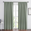 RYB HOME Blackout Curtains for Bedroom 84 inches Long 2 Panels Set, Privacy Thermal Insultaed Sunlignt Heat Blocking Drapes for Nursery Rental Room, Width 42 by Length 84, Greyish Green