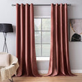 MIULEE Elegant Velvet Curtains Dusty Rose Pink Grommet Curtains Thermal Insulated Soundproof Room Darkening Blackout Curtains/Drapes for Girls & Ladys Living Room/Bedroom Decor 52 x 84 Inch 2 Panels