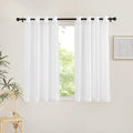 NICETOWN Sheer Curtains for Windows - Grommet Top Ivory Voile Window Treatment Drape Panels for Nursery/Small Window, 2-Pack, W54 x L45