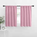 NICETOWN RV Blackout Curtains for Camper Windows, Rouge Pink, 34" x 36", Set of 2, Kitchen Curtains, Short Blackout Drapes, Thermal Insulated Rod Pocket Window Treatment Draperies for Nursery