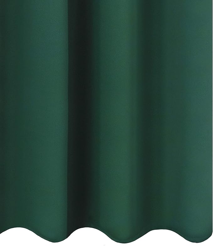 LEMOMO Blackout Curtains 66 x 84 inch/Dark Green Curtains Set of 2 Panels/Thermal Insulated Room Darkening Bedroom Curtains
