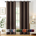MIULEE Chocolate Brown Blackout Curtains for Bedroom Living Room 72 Inches Long 2 Panels, Thermal Insulated Room Darkening Drapes Solid Grommet Noise Reduction Window Treatments 40x72 inch