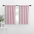 NICETOWN Blackout Curtains for Living Curtains, Baby Pink, 2 Panels, 29 by 30, Room Darkening Window Curtain Panels, Easy-Care Solid Thermal Insulated Draperies/Drapes for Daughter Room