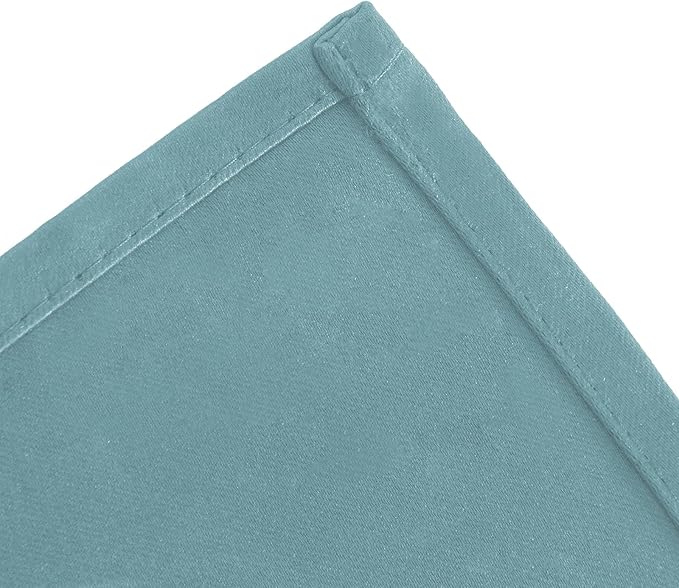 LEMOMO Blackout Curtains 66 x 54 Inch Long Stone Blue Curtains Set of 2 Panels Room Darkening Curtains for Bedroom and Living Room