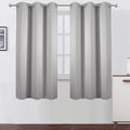 LEMOMO Light Grey Blackout Curtains 42 x 63 Inch Length/Set of 2 Curtain Panels/Thermal Insulated Room Darkening Blackout Curtains for Bedroom
