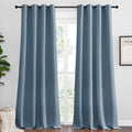 NICETOWN Smoky Blue Blackout Curtains 120 inches Length for Living Room, 2 Panels, 55" Wide, Thermal Insulated Long Drapes for Large Window