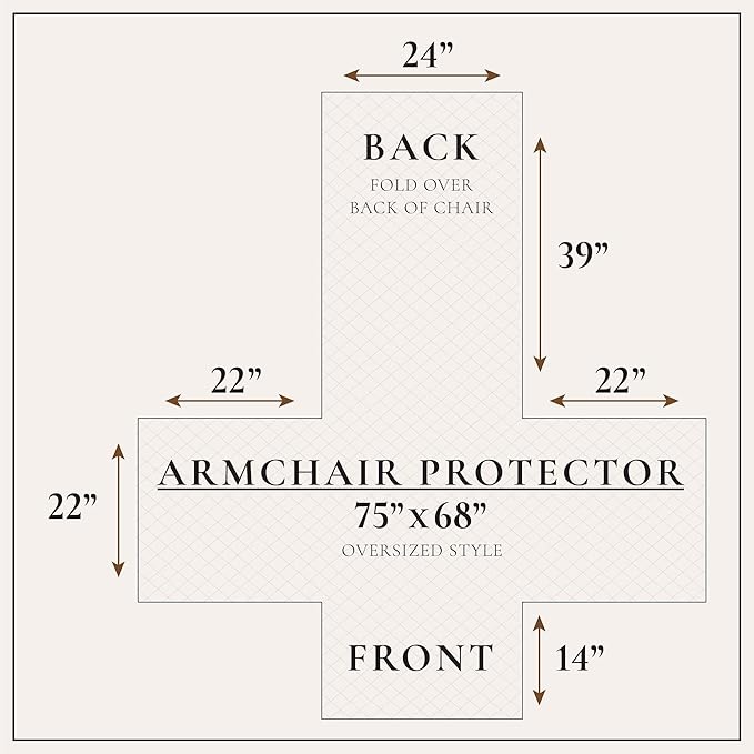 Great Bay Home Reversible Chair Cover - Washable Slipcover Furniture Protector with Elastic Straps - Perfect for Kids & Pets - Quilted & Stitched Detail (Mirage Gray/Flax)