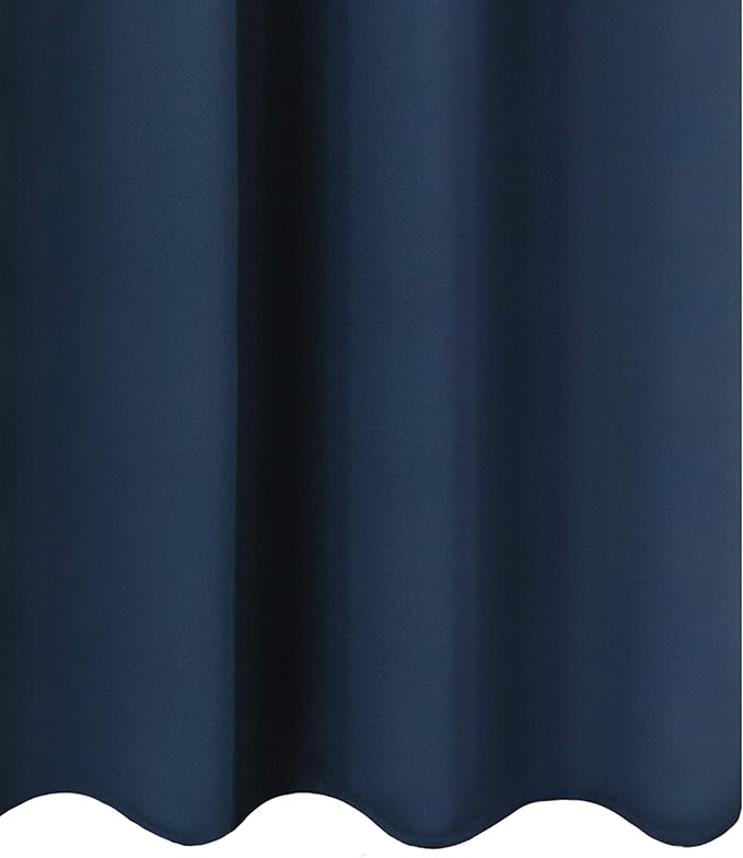 LEMOMO Navy Blue Blackout Curtains 34 x 54 Inch Length/Set of 2 Curtain Panels/Thermal Insulated Room Darkening Blackout Curtains for Bedroom
