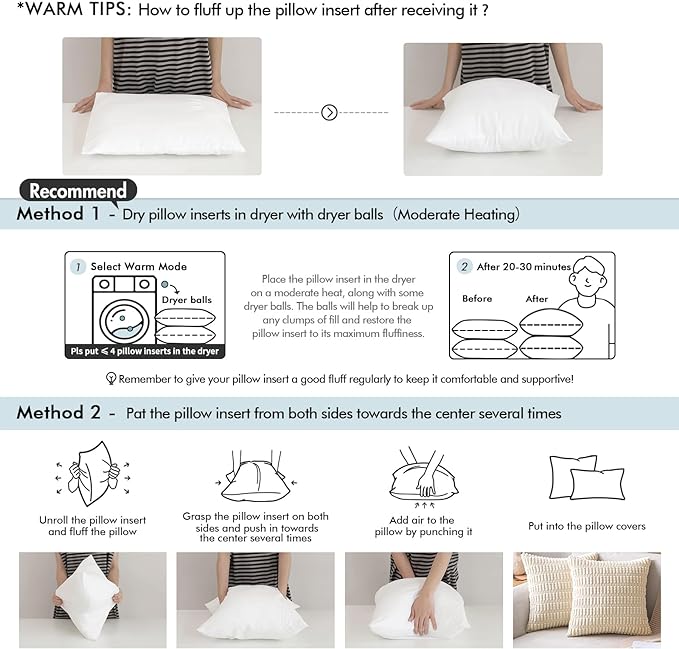 MIULEE Throw Pillow Insert Premium Pillow Stuffer Sham Square for Decorative Cushion Bed Couch Sofa 28x28 Inch