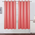 LEMOMO Coral Thermal Blackout Curtains/52 x 72 Inch/Set of 2 Panels Room Darkening Curtains for Bedroom