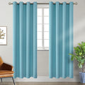 BGment Blackout Curtains - Grommet Thermal Insulated Room Darkening Bedroom and Living Room Curtains, Set of 2 Panels (52 x 84 Inch, Aqua)