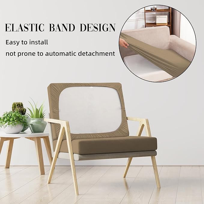 Outdoor Cushion Covers Set,8PCS Patio Furniture Couch Seat Slipcovers, Replacement for Sofa Sectional Chair(Cover，Only)