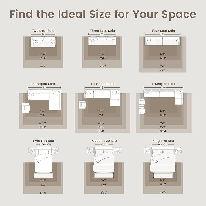 zesthome Area Rug 8x10,Ultra-Thin Washable Rugs for Living Room, Non-Slip Backing Area Rugs,Small Entryway Rug,Vintage Medallion Pattern Rugs (Beige,8'x10')