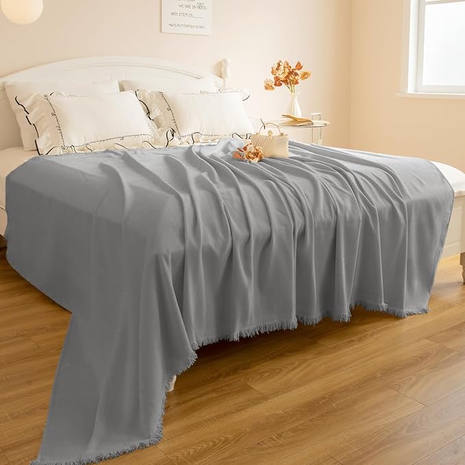 Couch Cover for Dogs, Boho Sofa Covers for 3 Cushion Couch, Chenille Sofa Slipcover for Pets Washable, L-Shape Sectional Couch Cover Soft Throw Blankets with Tassels(91x150,Grey)