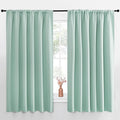 NICETOWN Blackout Curtains for Bedroom, Blackout Curtain Panels, Aqua Blue, 1 Pair, 70 by 63-inch, Window Treatment Energy Saving Thermal Insulated Solid Rod Pocket Blackout Drapes/Draperies