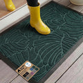 GORILLA GRIP 100% Waterproof All-Season WeatherMAX Doormat US Designed Natural Rubber, Stain and Fade Resistant, Low Profile Indoor Outdoor Door Mats, Easy Clean Patio Mat, 29x17, Green Palm