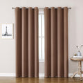 ChrisDowa Room Darkening Curtains 102 Inches Long 2 Panels Set for Living Room, Grommet Thermal Insulated Blackout Curtains for Bedroom (Cappuccino, 52 x 102 Inch)