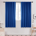 Deconovo Blackout Curtains, Thermal Insulated, W52 x L63 2 Panels, Back Tab, Machine Washable, Room-Darkening Drapes for Bedroom/Living Room Royal Blue