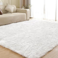 ORINOVA Shag Plush Rug 8x10 Area Rugs for Bedroom White Fluffy Living Room Rug Large Washable Faux Sheepskin Furry Fur Rugs for Nursery