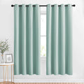 NICETOWN Blackout Curtain Panels 72 - Window Treatment Energy Saving Thermal Insulated Solid Grommet Blackout Drapes for Living Room (Aqua Blue, 1 Pair, 46 by 72-Inch)