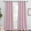 NICETOWN Baby Pink Blackout Curtains 96 inches Length for Living Room, 2 Panels, 55" Wide, Thermal Insulated Long Drapes for Large Window