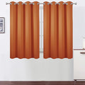 LEMOMO Orange Blackout Curtains 52 x 54 Inch Length/Set of 2 Curtain Panels/Thermal Insulated Room Darkening Blackout Curtains for Bedroom