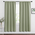 RYB HOME Blackout Curtains for Bedroom Living Room 72 inches Long, Thermal Insulated Privacy Rod Pocket Drapes for Nursery Office Home Theater, Width 42 by Length 72, Sage Green, 2 Panels