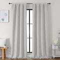 Simplebrand Ava Natural Blackout Curtains for Bedroom 96 Inches Long 2 Panels, Solid Thermal Insulated, Energy Saving Living Room Window Treatment Curtains Blackout Drapes, W40 x L96 Inch, Natural